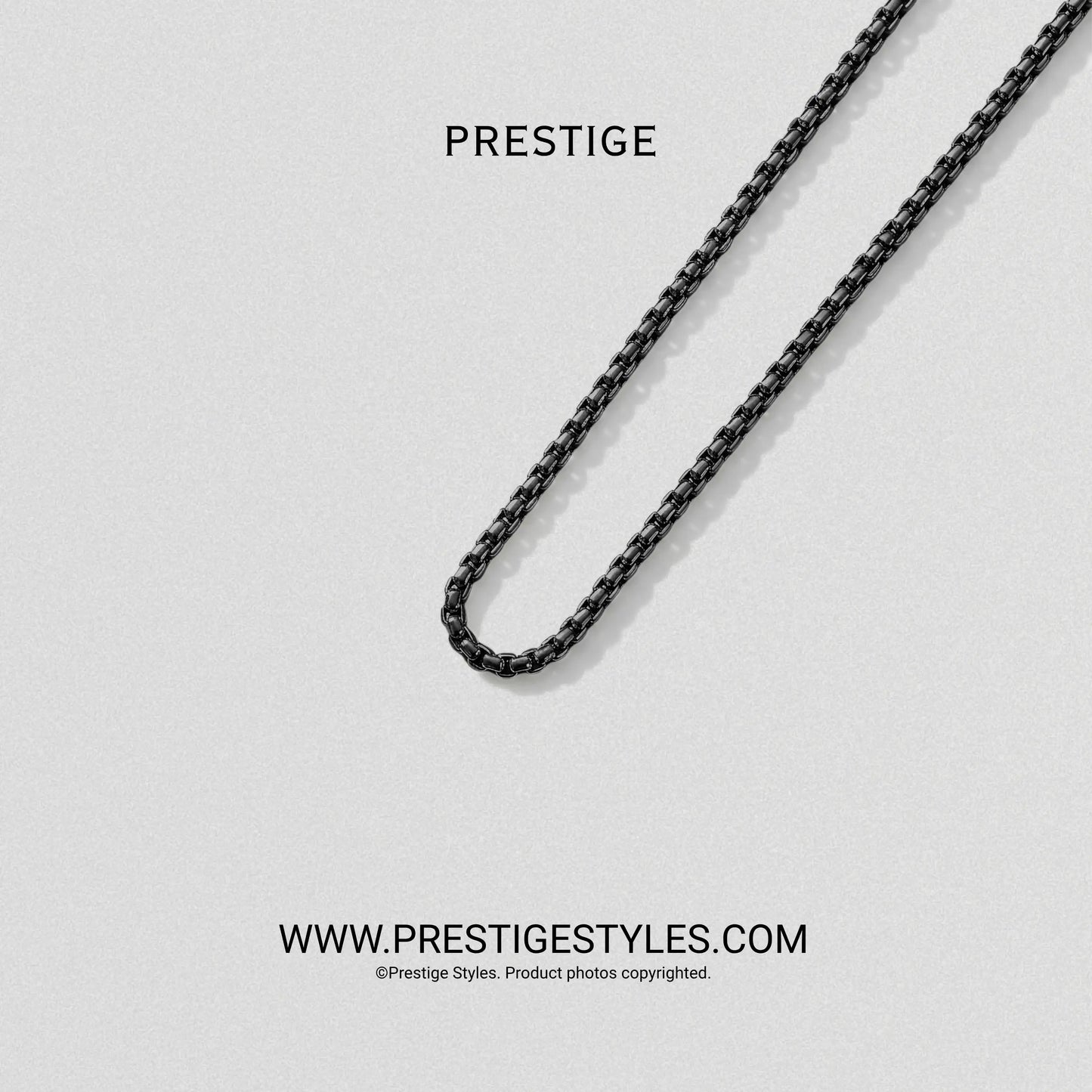 3 in 1 Black Retro Combo- The Retro Bracelet, Black Chain & Sleek Ring - Prestige Styles - Bangladesh