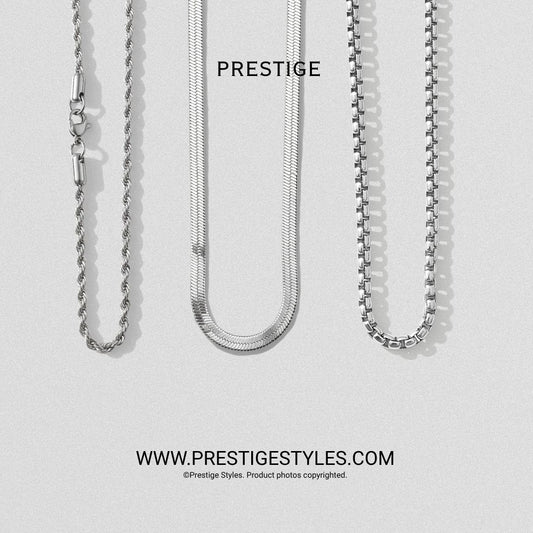 3 in 1 Chain Combo – Spiral Chain, Classic Chain & Serpent Chain - Prestige Styles - Bangladesh