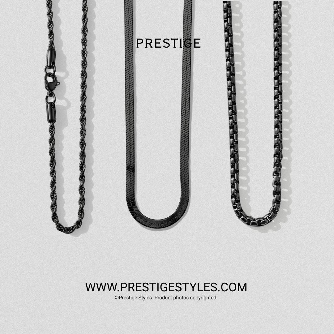 3 in 1 Chain Combo – Spiral Chain, Classic Chain & Serpent Chain - Prestige Styles - Bangladesh