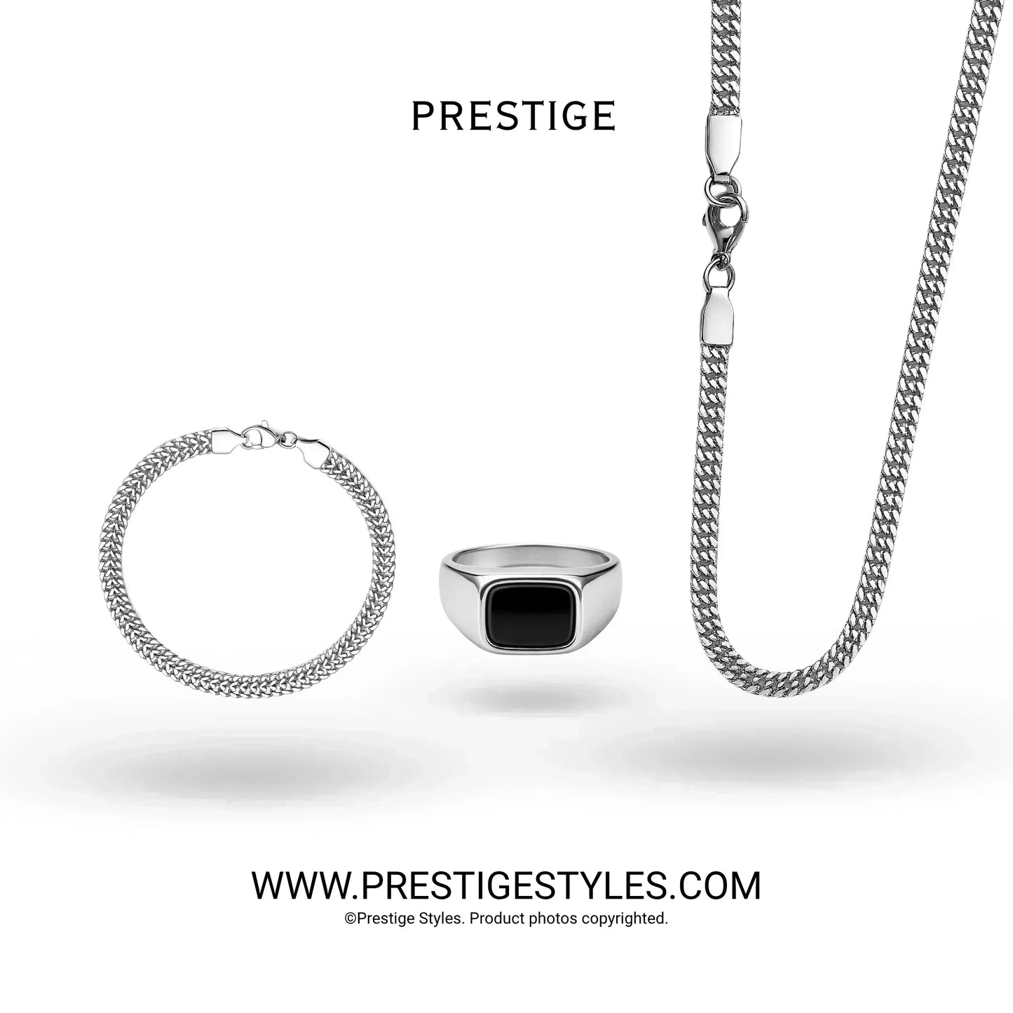 3 in 1 Old Heritage Combo- The Old Heritage Bracelet, Ring & Chain - Prestige Styles - - 