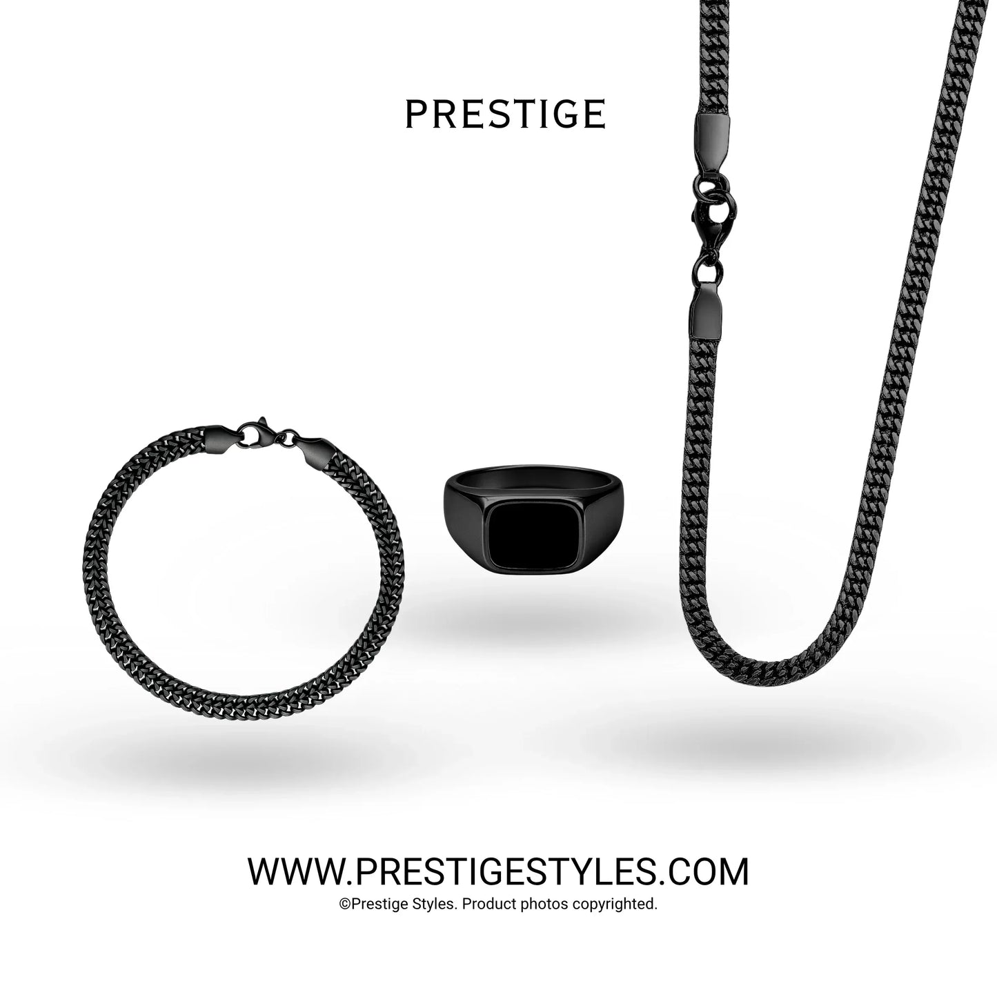 3 in 1 Old Heritage Combo- The Old Heritage Bracelet, Ring & Chain - Prestige Styles - - 