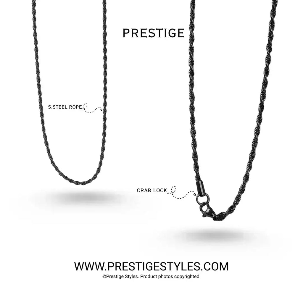 3-in-1 Phantom Core Combo – Spiral Chain, Noble Chain & Phantom Pendant Chain Combo - Prestige Styles - Bangladesh