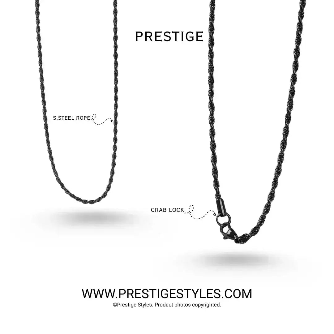 3-in-1 Phantom Core Combo – Spiral Chain, Noble Chain & Phantom Pendant Chain Combo - Prestige Styles - Bangladesh