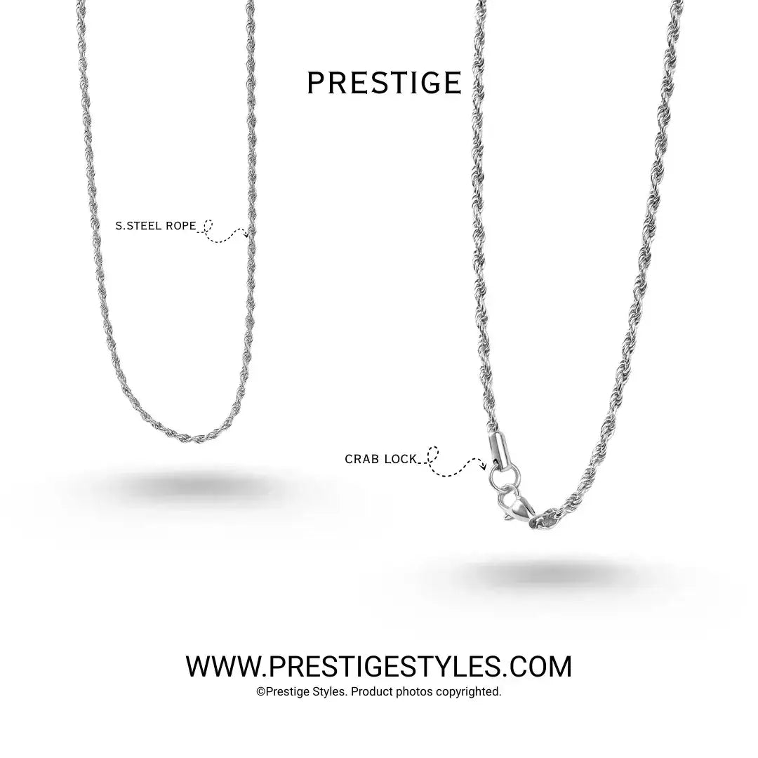 3-in-1 Phantom Core Combo – Spiral Chain, Noble Chain & Phantom Pendant Chain Combo - Prestige Styles - Bangladesh