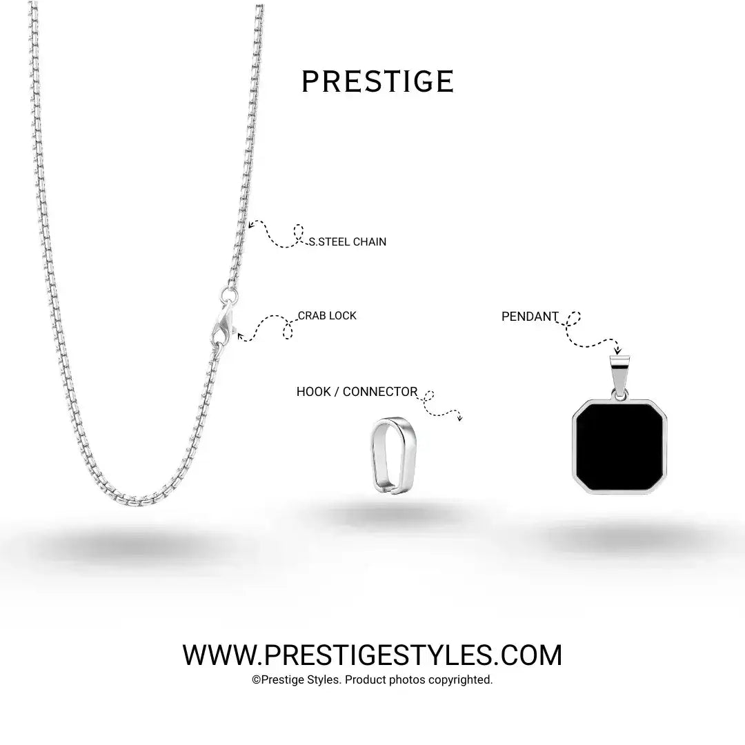 3-in-1 Phantom Core Combo – Spiral Chain, Noble Chain & Phantom Pendant Chain Combo - Prestige Styles - Bangladesh
