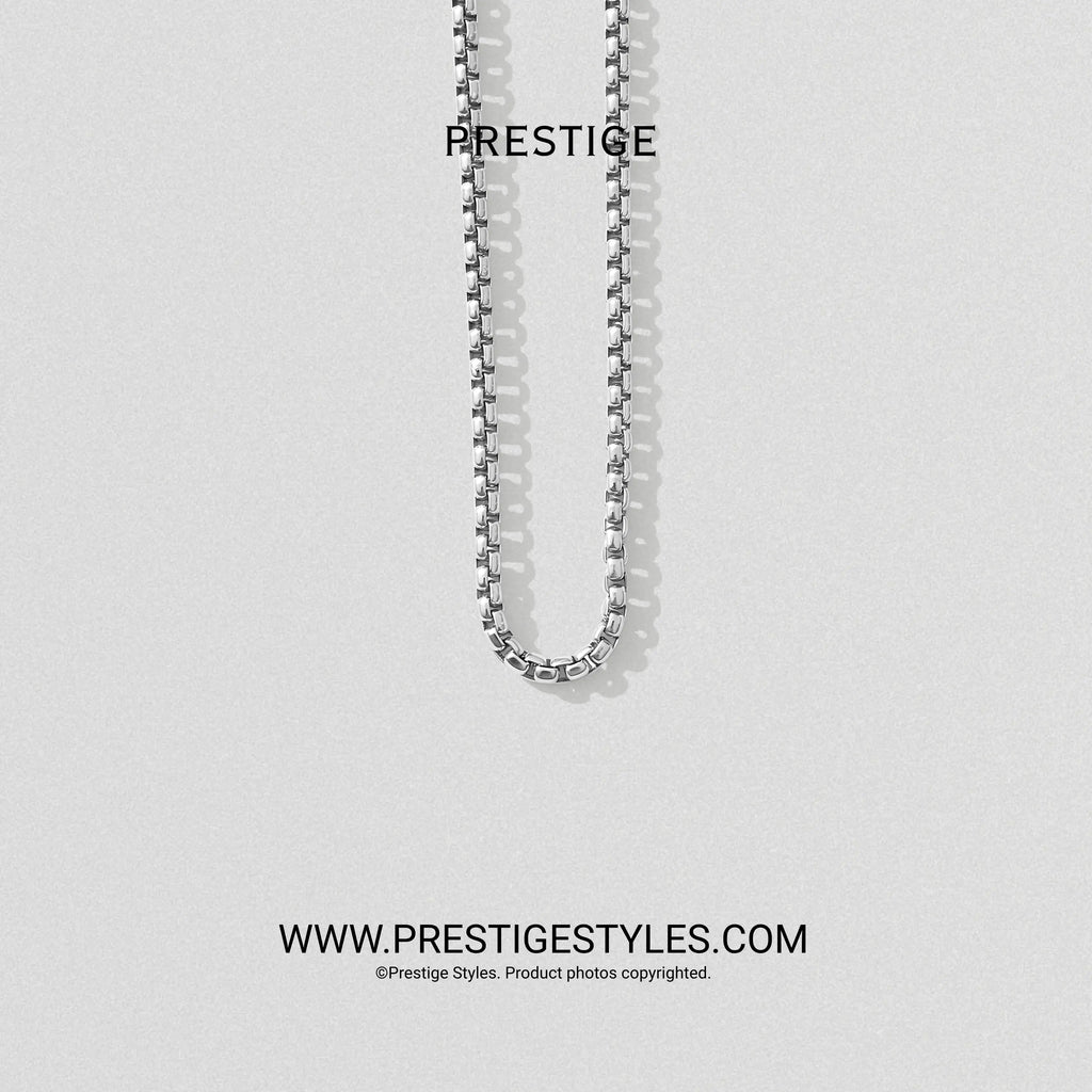 3 in 1 Silver Retro Combo- The Retro Bracelet, Silver Chain & Sleek Ring - Prestige Styles - Bangladesh