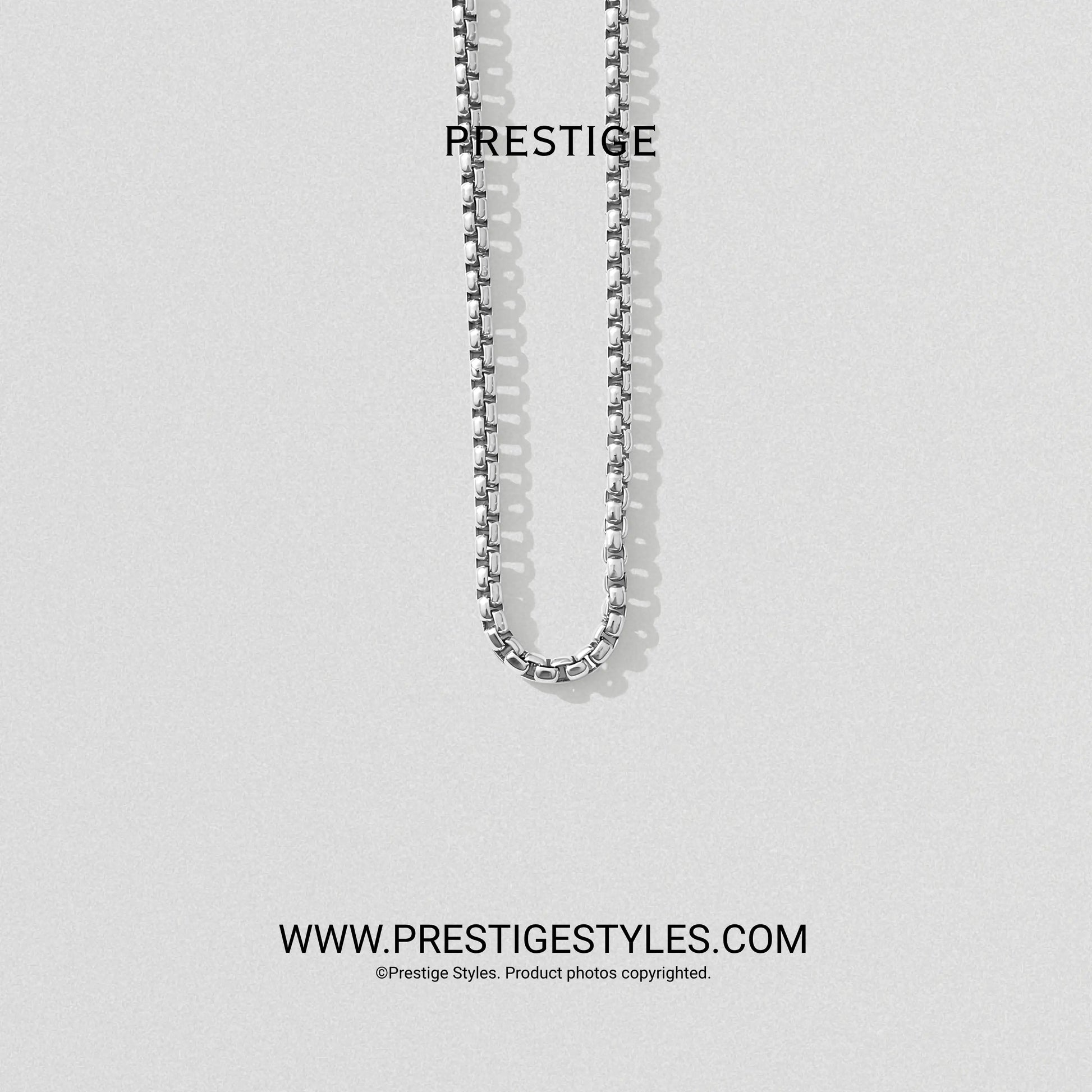 3 in 1 Silver Retro Combo- The Retro Bracelet, Silver Chain & Sleek Ring - Prestige Styles - Bangladesh