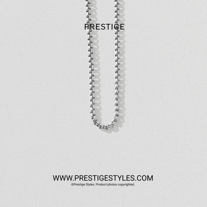 3 in 1 Silver Retro Combo- The Retro Bracelet, Silver Chain & Sleek Ring - Prestige Styles - Bangladesh