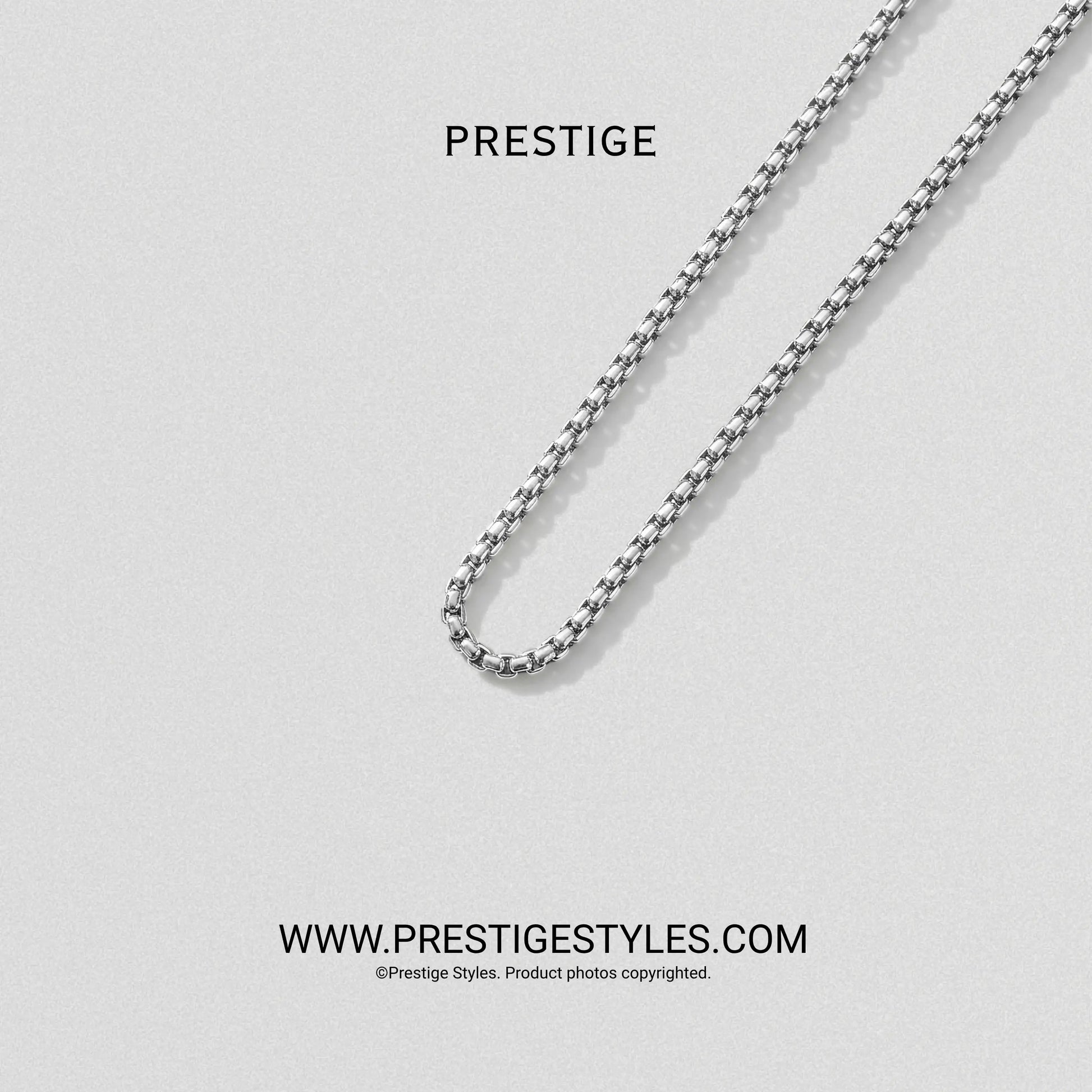 3 in 1 Silver Retro Combo- The Retro Bracelet, Silver Chain & Sleek Ring - Prestige Styles - Bangladesh