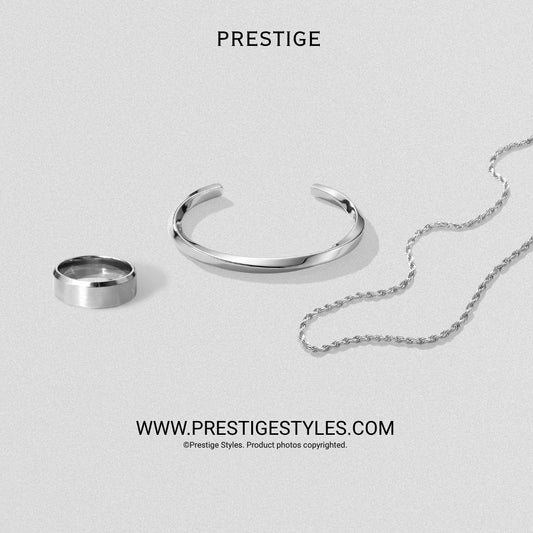 3 in 1 Twisted Combo – Twisted Bracelet, Spiral Chain & Classic Ring - Prestige Styles - Bangladesh