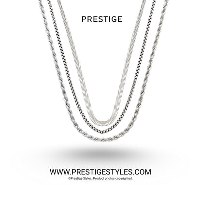 3 in 1 Chain Combo – Spiral Chain, Classic Chain & Serpent Chain