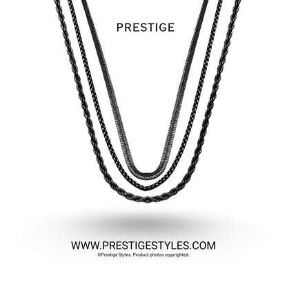 3 in 1 Chain Combo – Spiral Chain, Classic Chain & Serpent Chain