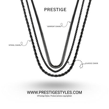 3 in 1 Chain Combo – Spiral Chain, Classic Chain & Serpent Chain
