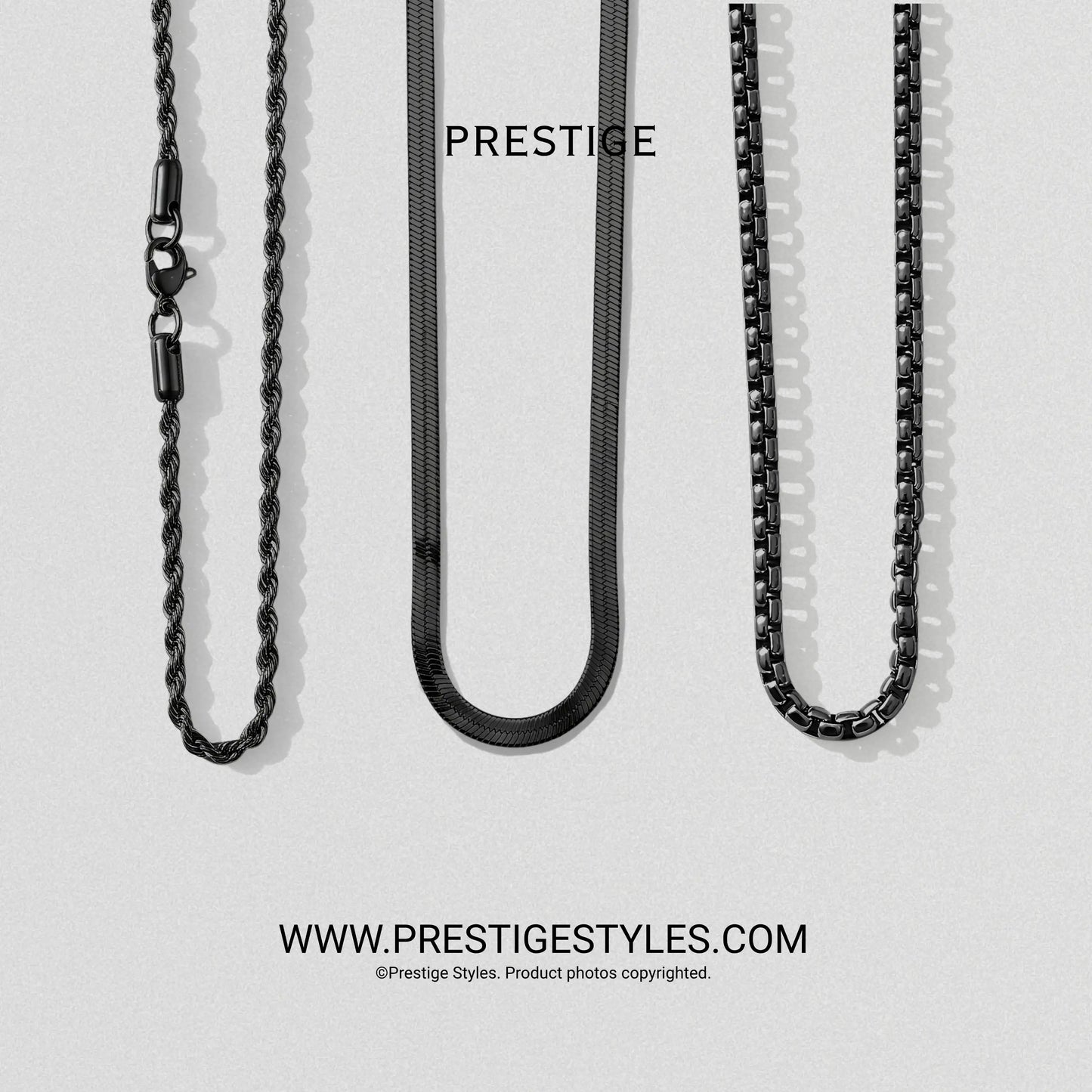 3 in 1 Chain Combo – Spiral Chain, Classic Chain & Serpent Chain
