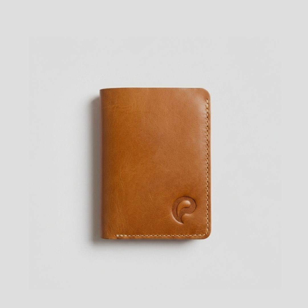The Bailiff Vertical Bifold Wallet | Full Grain Leather | Hand Stitched