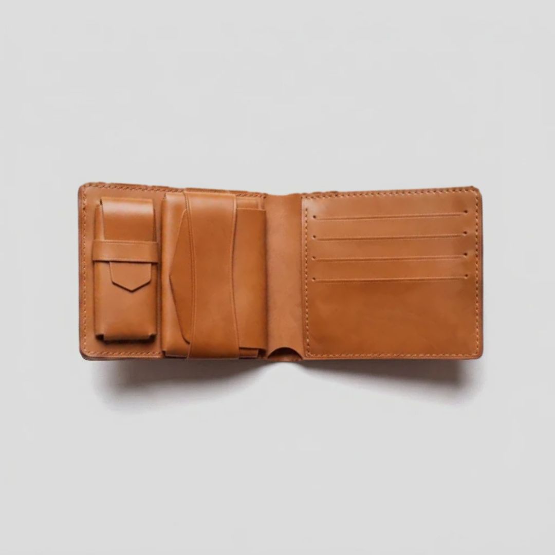 The Charter Bifold Wallet | Full Grain Leather | Hand Stitched