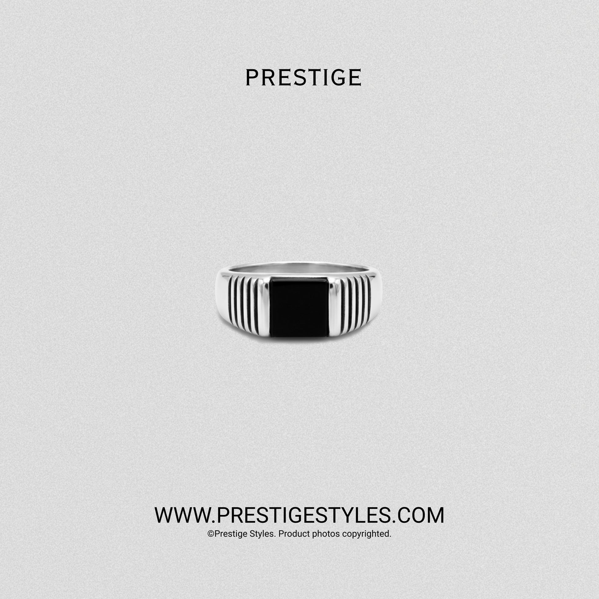 Ribbed Core Ring for Men | Textured Ring BD for men front view | Prestige Styles Bangladesh