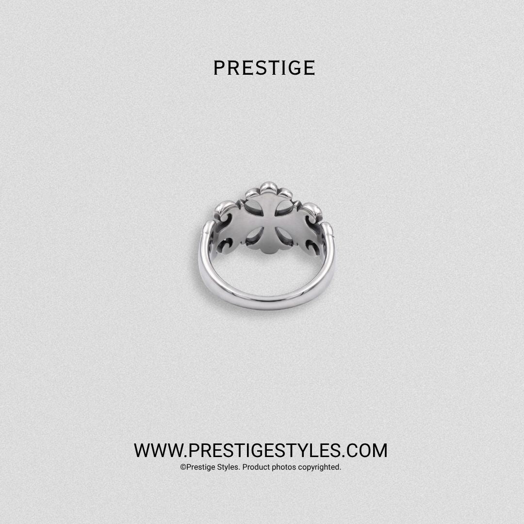 Lancelot Fleur Cross Ring