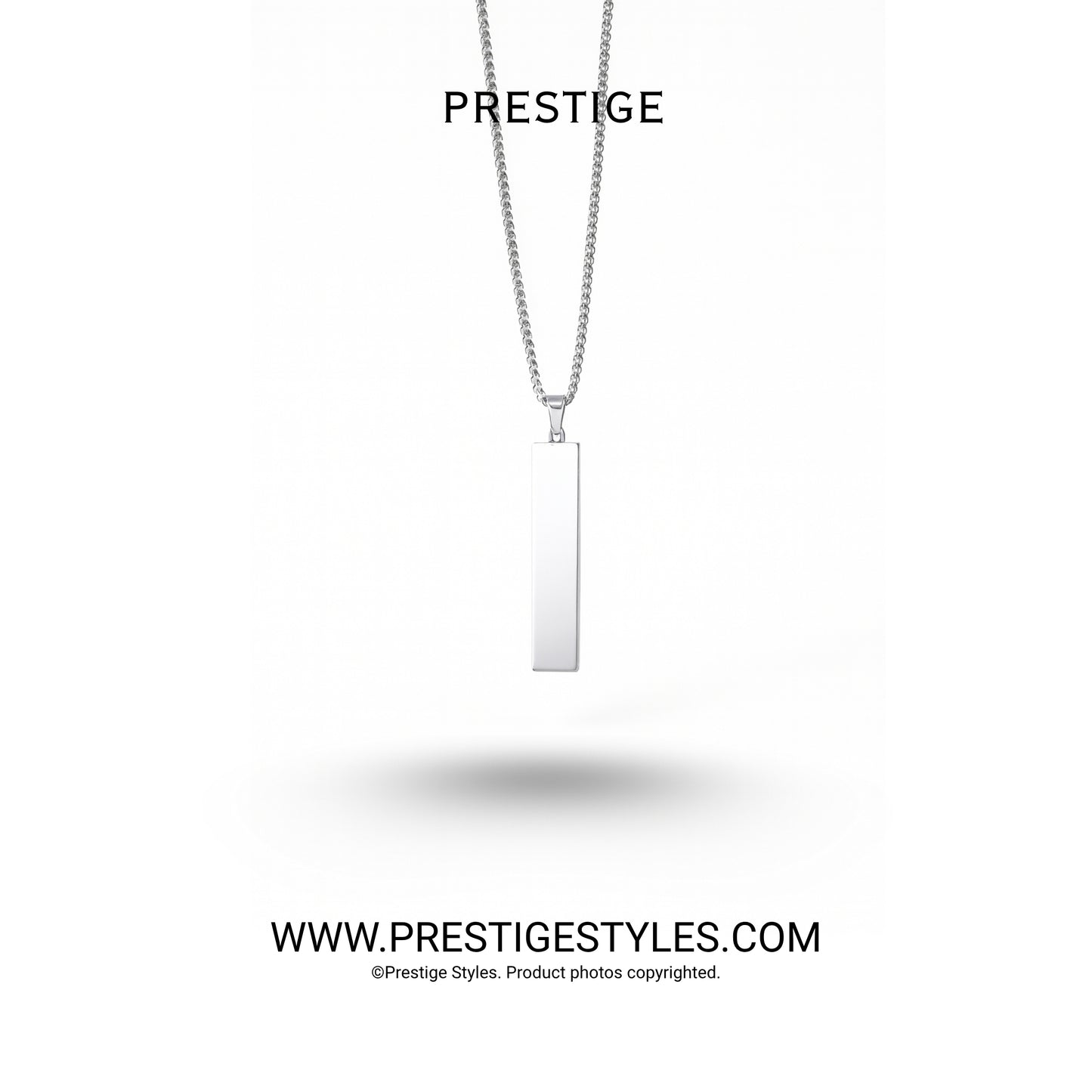 Slate Bar Pendant with chain