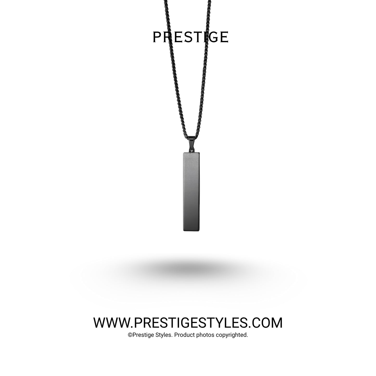 Slate Bar Pendant with chain