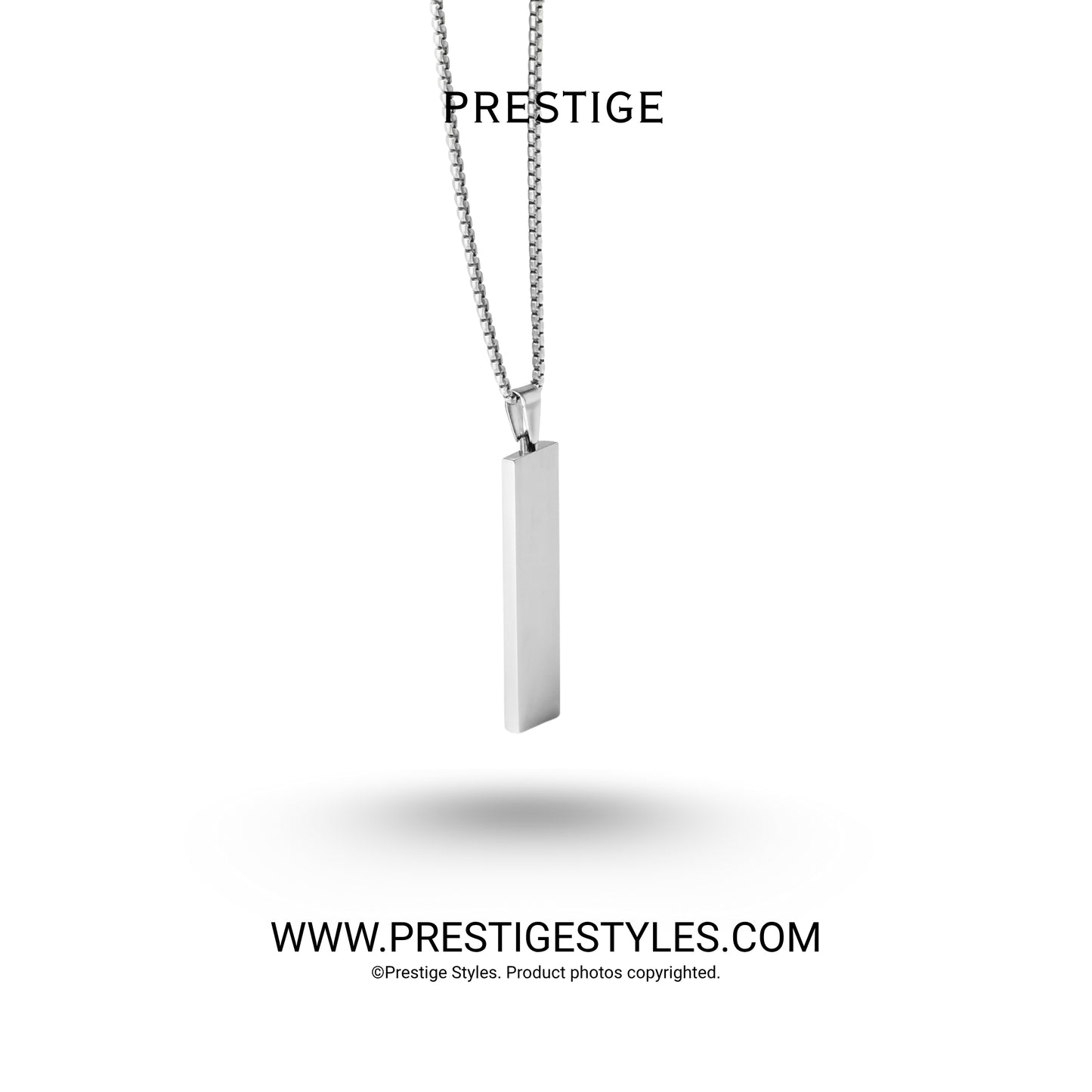 Slate Bar Pendant with chain