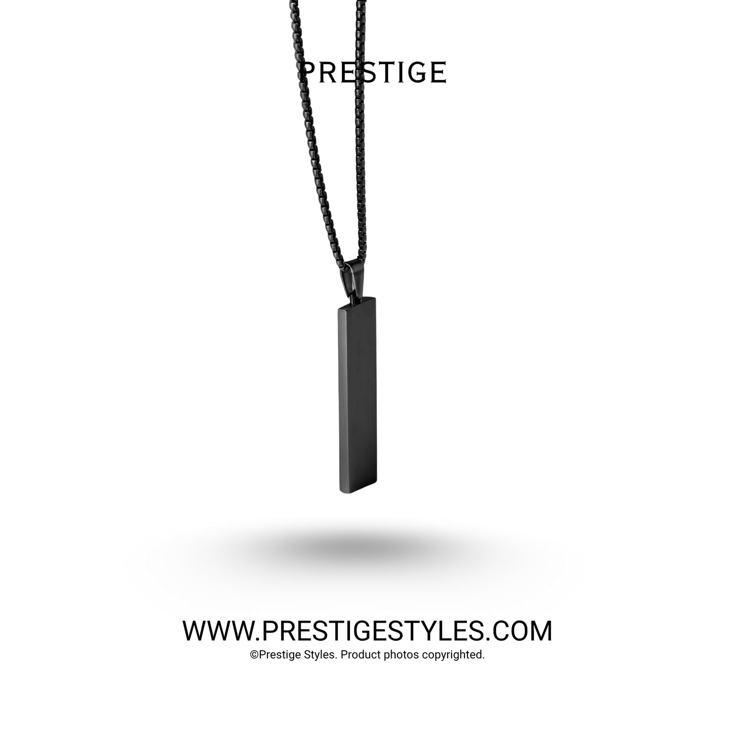 Slate Bar Pendant with chain