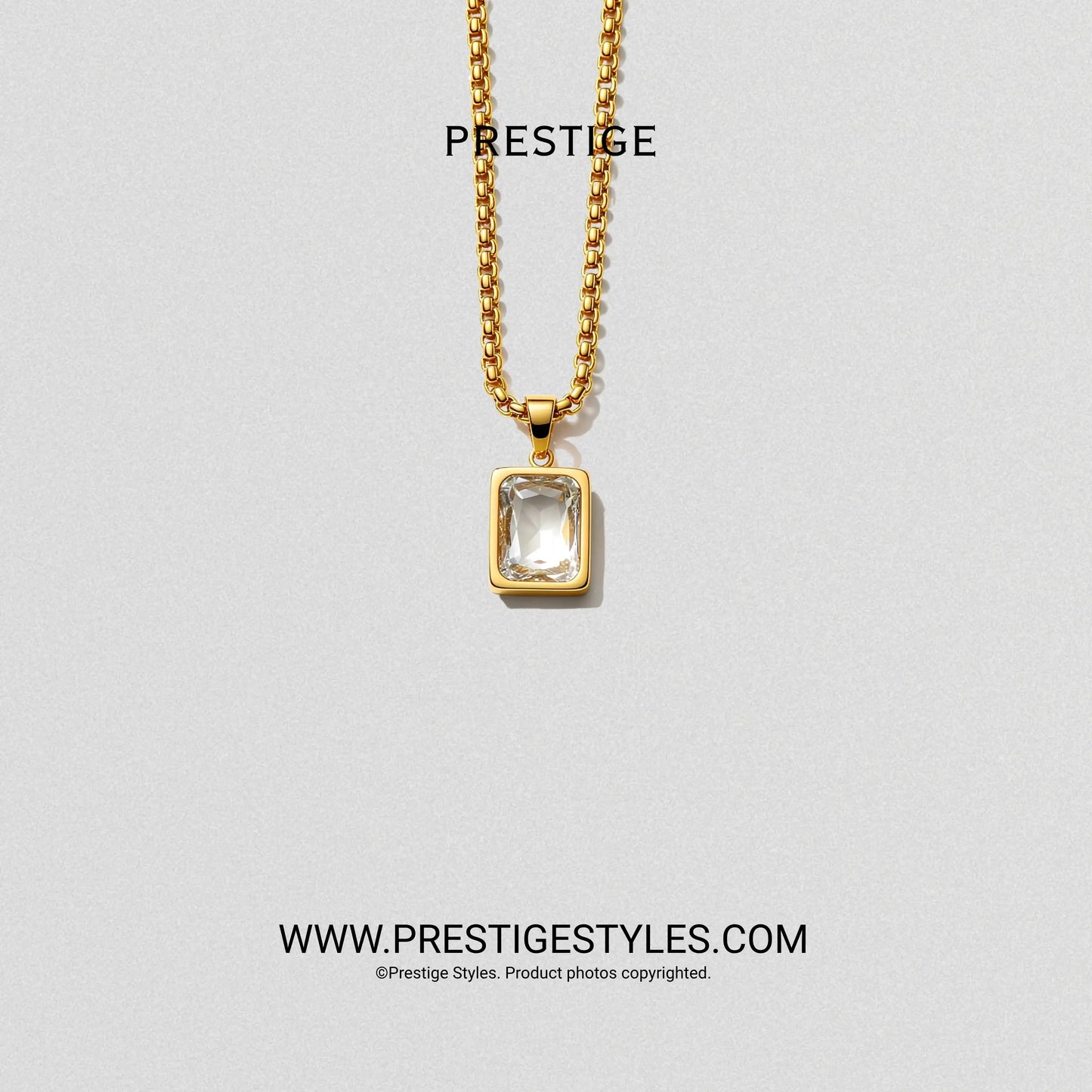 Grimline Golden Pendant With Chain