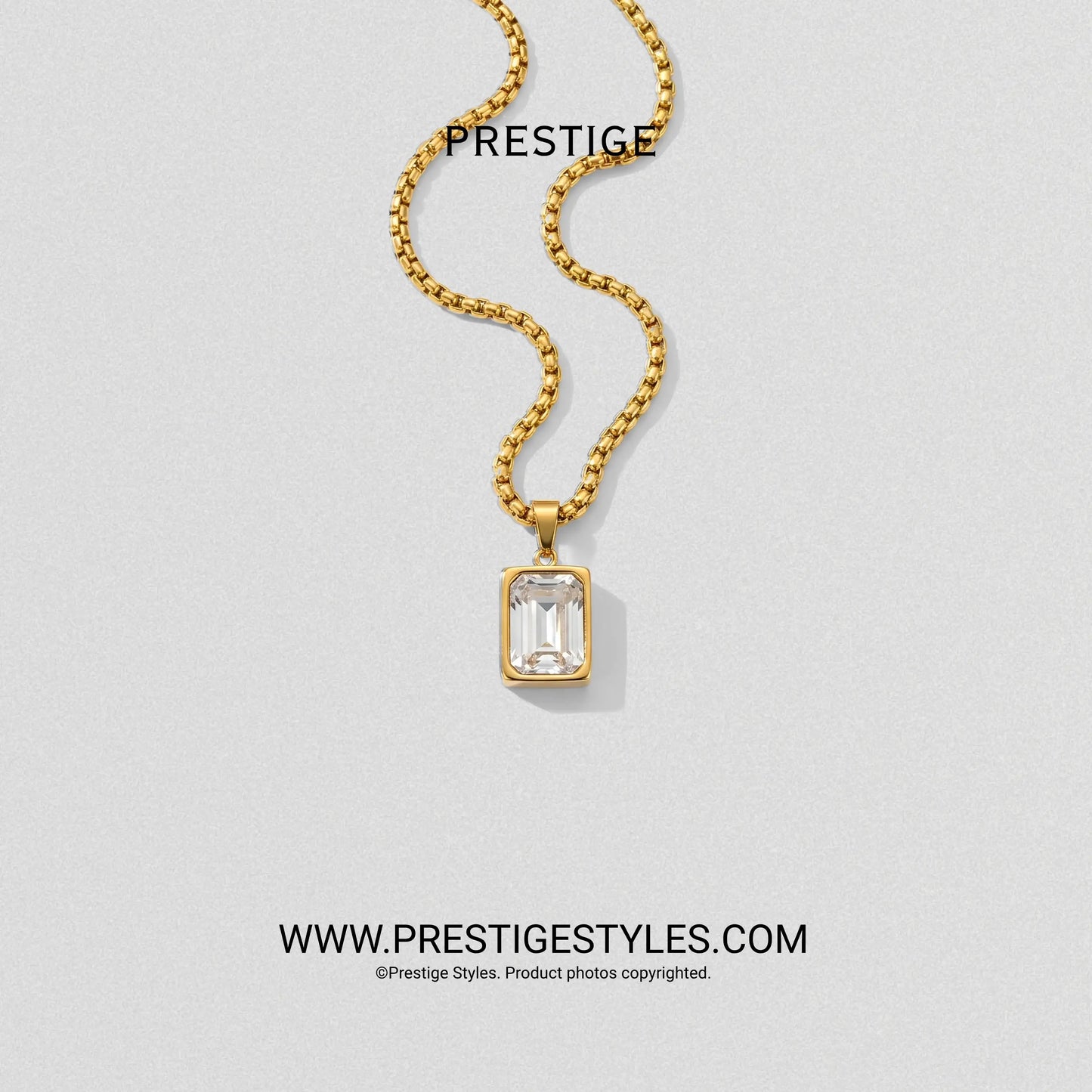 Grimline Golden Pendant With Chain