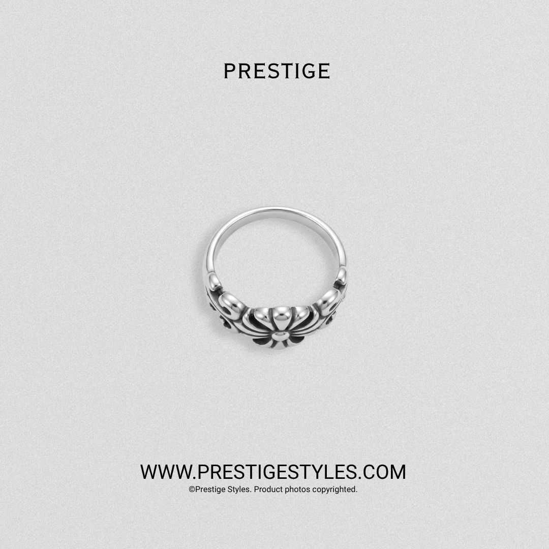 Lancelot Fleur Cross Ring