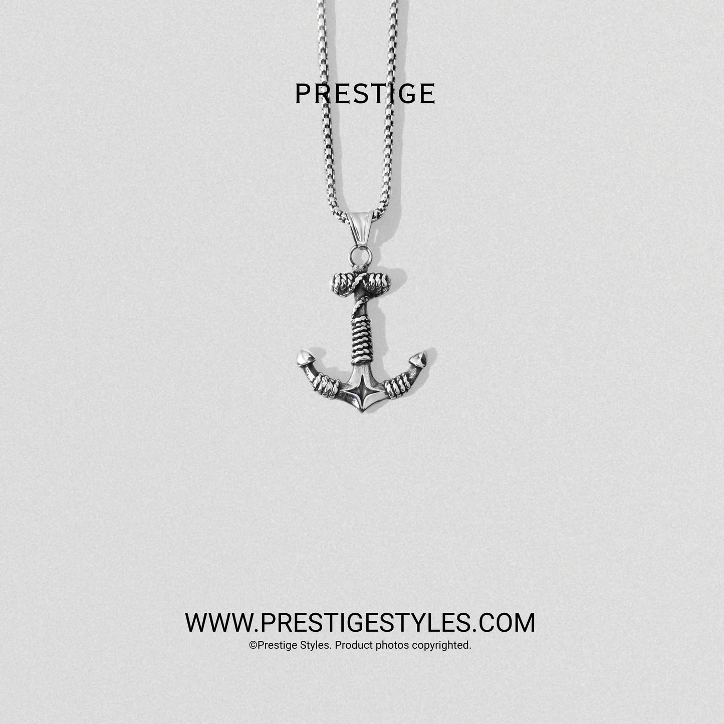 Nova Anchor Pendant With Chain