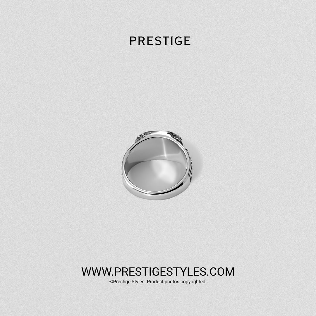 Onyx Crest Ring for Men | Black Stone Ring Bangladesh