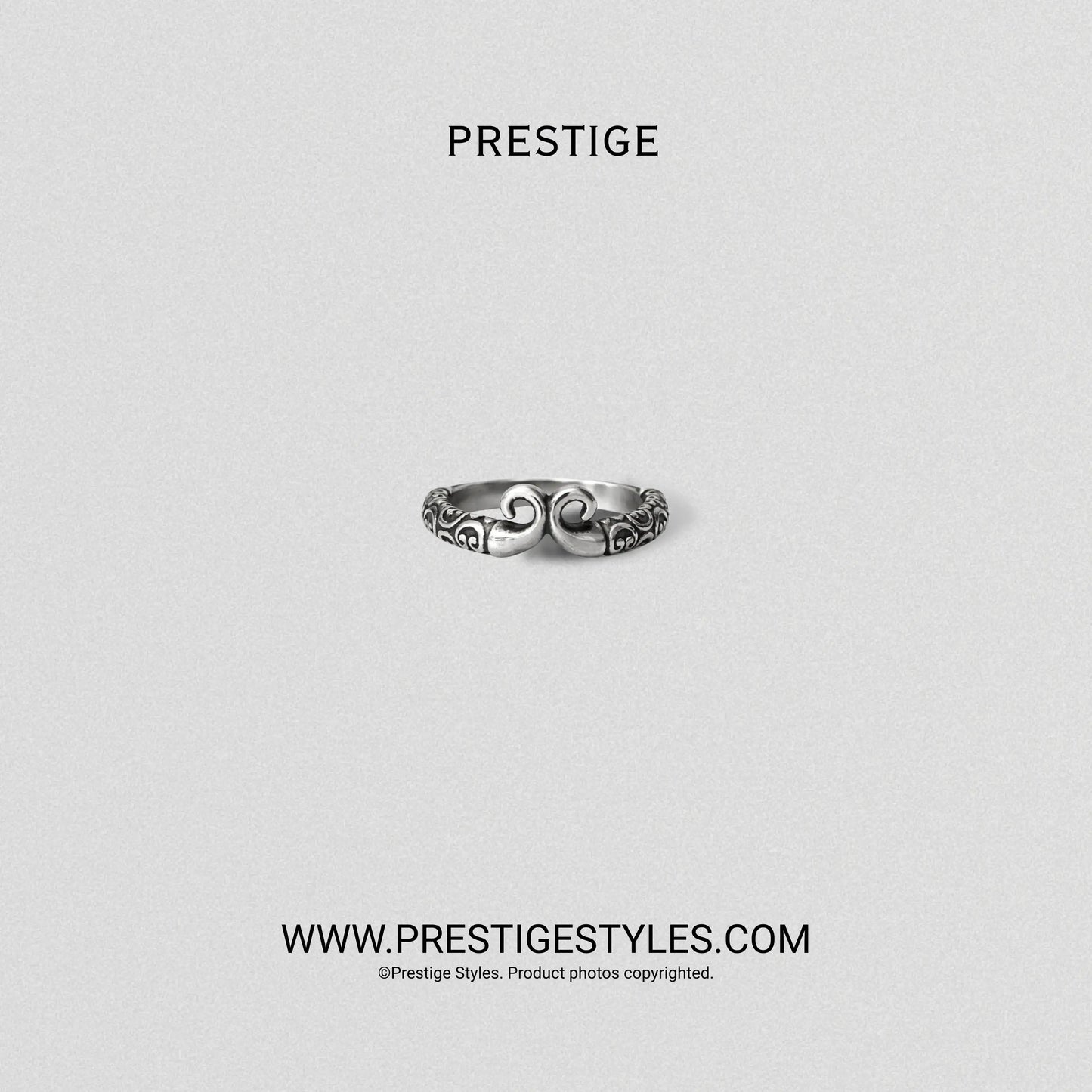 Oni Crest Ring for Men | Japanese Style Ring Bangladesh for men front view | Prestige Styles Bangladesh
