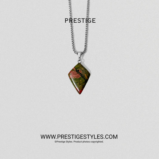 Crimson Crest Pendant with Chain