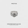 Ornate Fleur Cross Ring