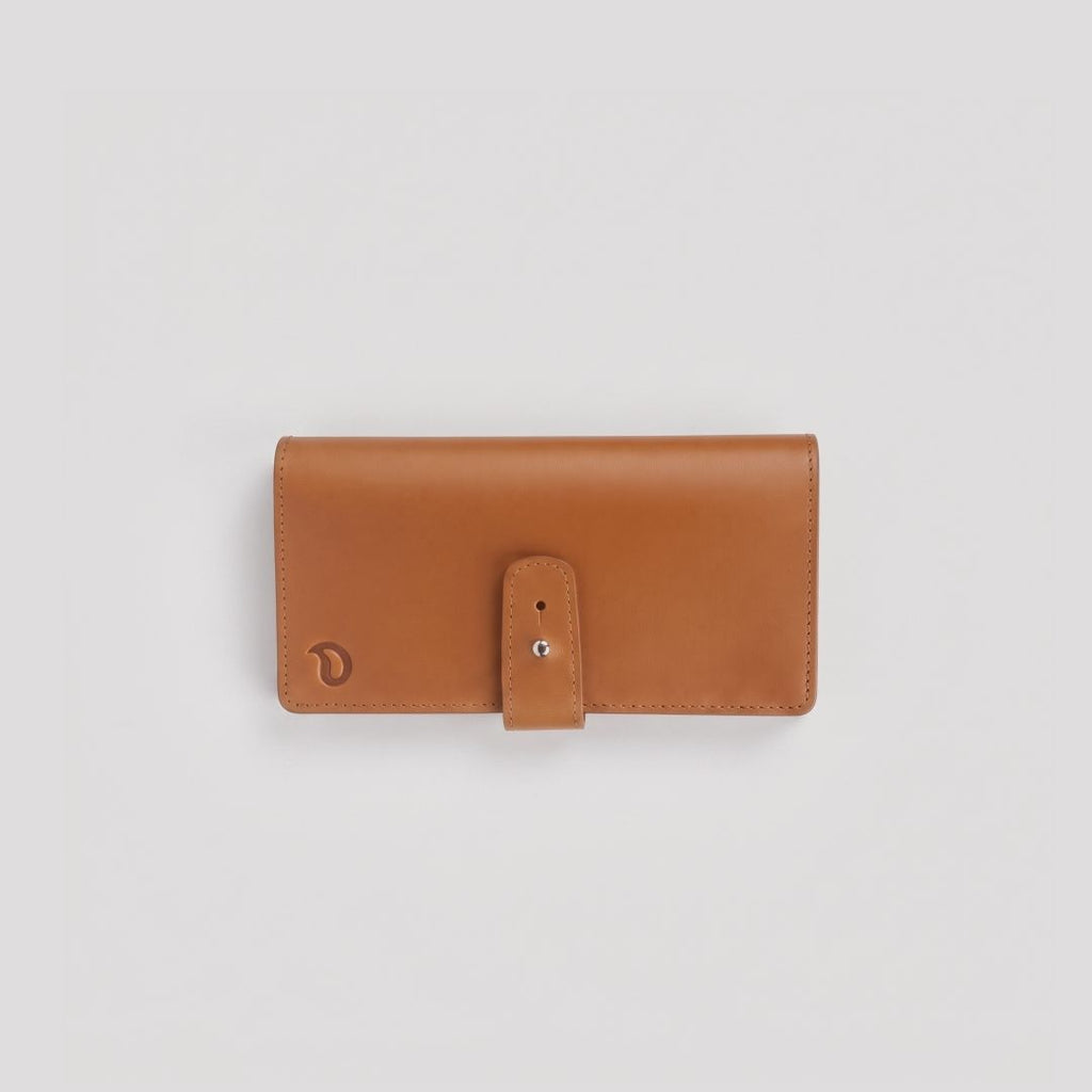 The Docket Long Wallet | Full Grain Leather | Snap Strap Closure