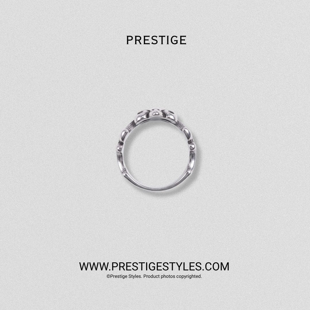 Ornate Fleur Cross Ring
