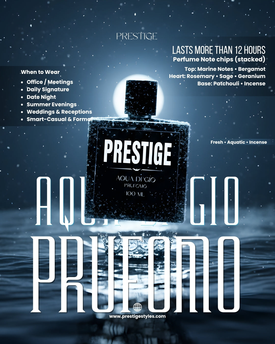 Aqua di Giò Primo profumo The  Prestige perfume.