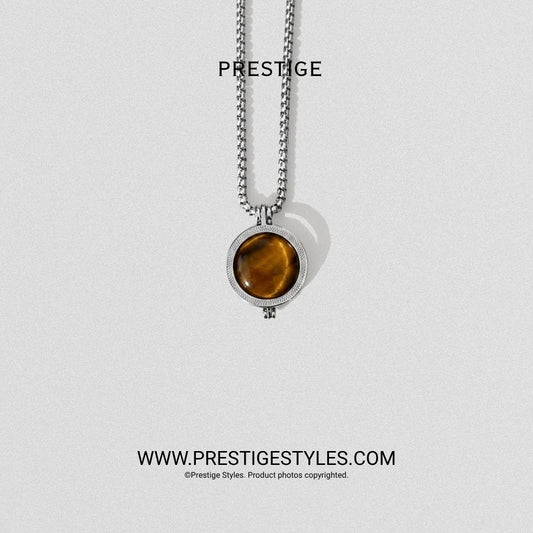 Amber Gold Prism Pendant With Chain - Prestige Styles - Bangladesh