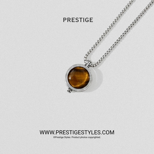 Amber Gold Prism Pendant With Chain - Prestige Styles - Bangladesh