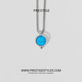 Azure Blue Prism Pendant With Chain - Prestige Styles - Bangladesh