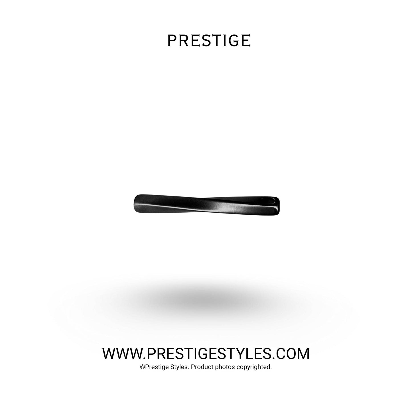 Black Bar Twisted Pendant with Chain - Prestige Styles