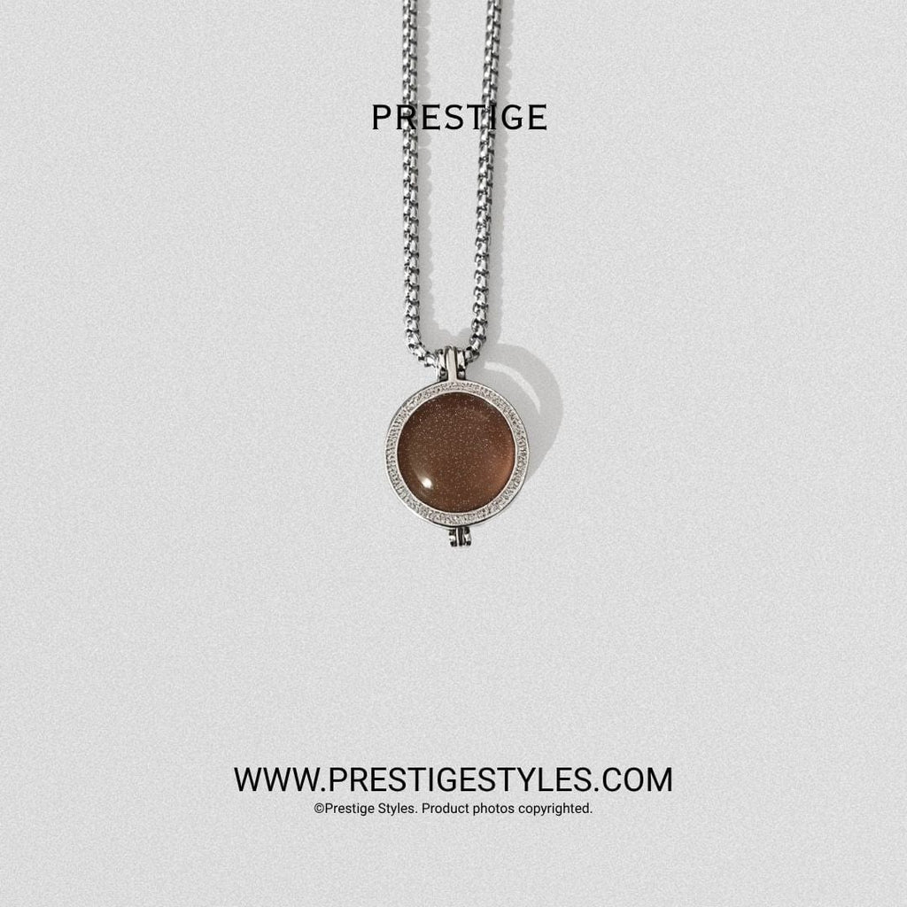 Bronze Brown Prism Pendant With Chain - Prestige Styles - Bangladesh