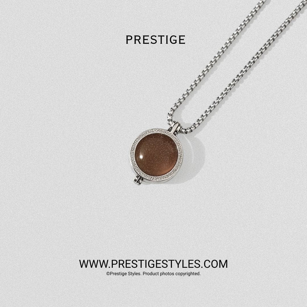 Bronze Brown Prism Pendant With Chain - Prestige Styles - Bangladesh
