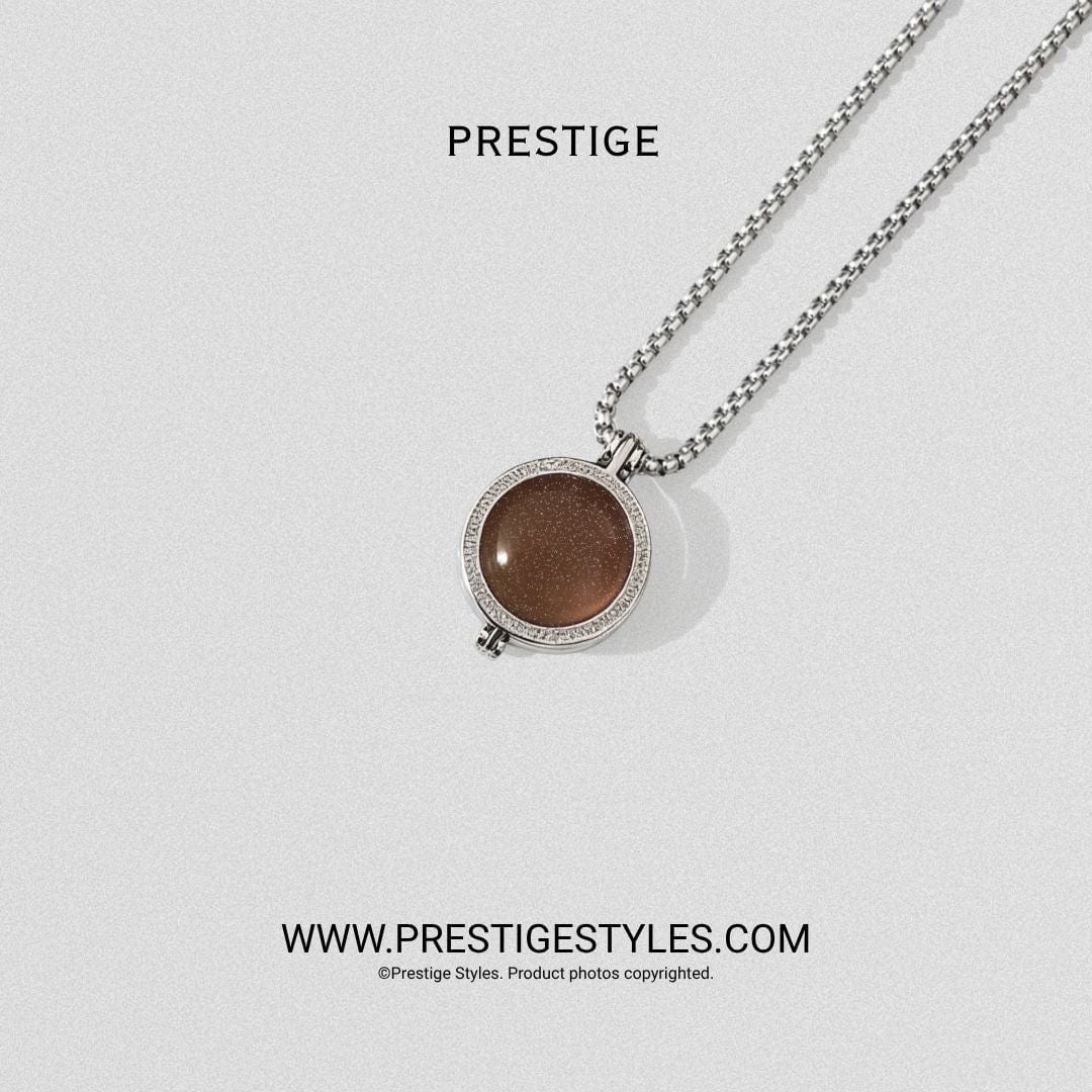 Bronze Brown Prism Pendant With Chain - Prestige Styles - Bangladesh