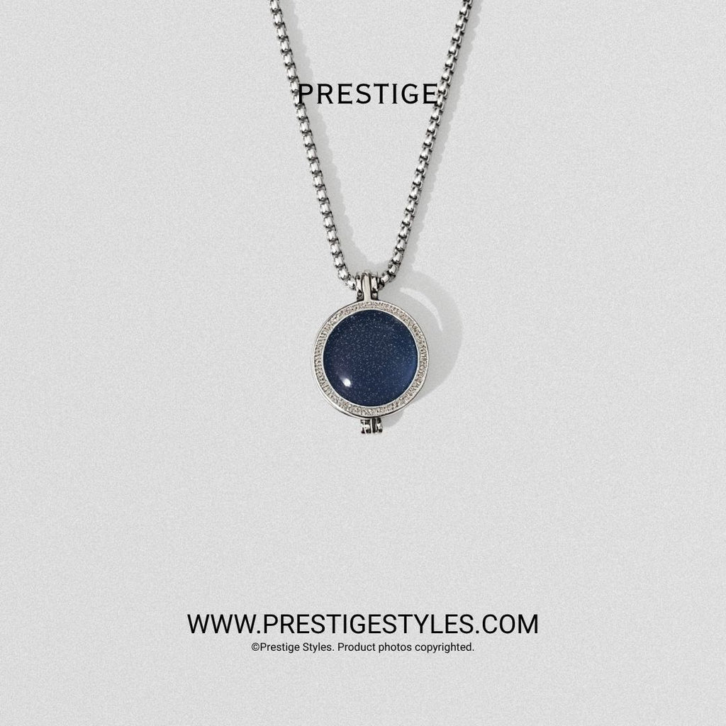 Galaxy Blue Prism Pendant With Chain - Prestige Styles - Bangladesh