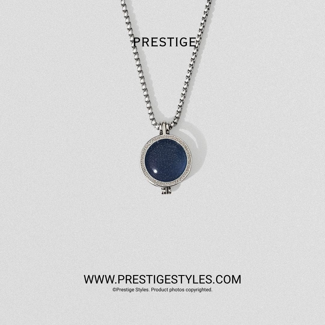 Galaxy Blue Prism Pendant With Chain - Prestige Styles - Bangladesh