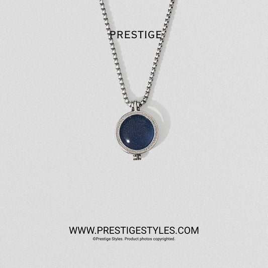 Galaxy Blue Prism Pendant With Chain - Prestige Styles - Bangladesh