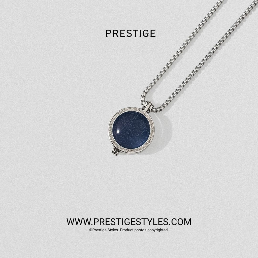 Galaxy Blue Prism Pendant With Chain - Prestige Styles - Bangladesh