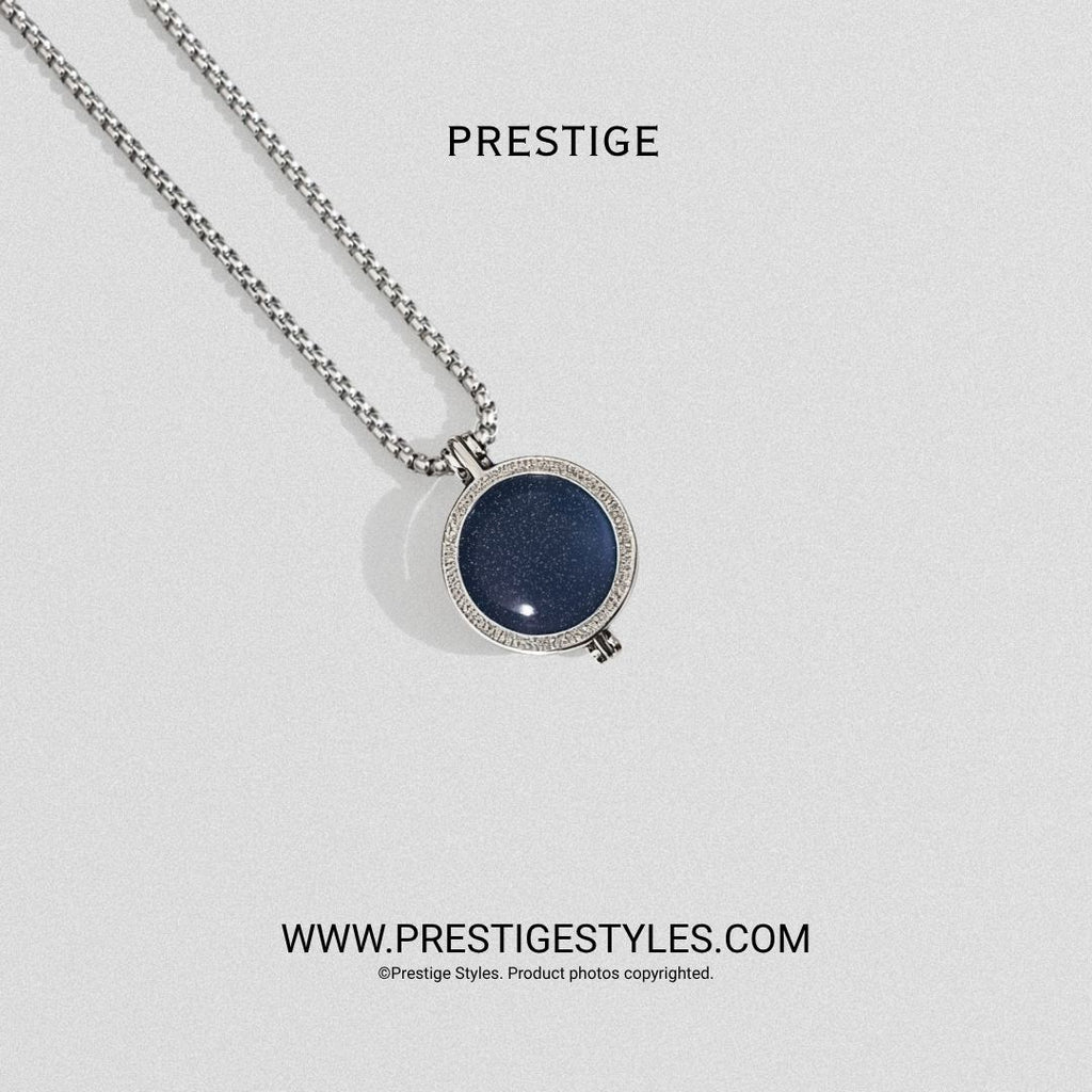 Galaxy Blue Prism Pendant With Chain - Prestige Styles - Bangladesh