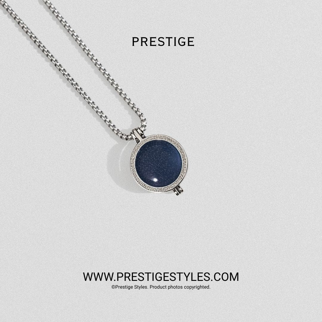 Galaxy Blue Prism Pendant With Chain - Prestige Styles - Bangladesh